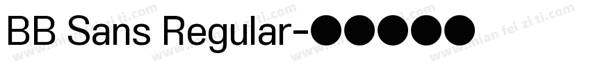 BB Sans Regular字体转换